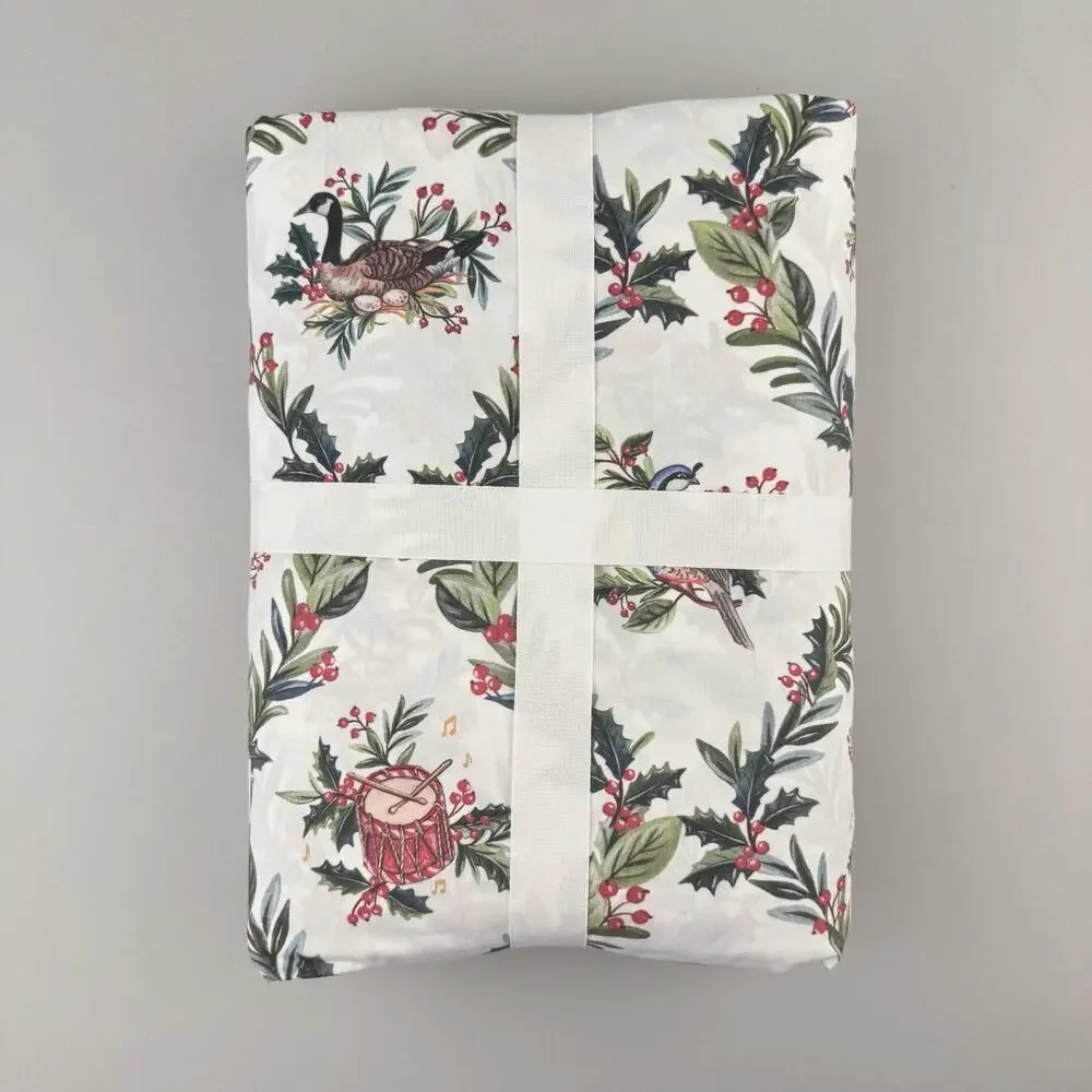 Pottery Barn 12 Days Of Christmas Duvet Cover FULL/QUEEN 92x88 Cotton Holiday